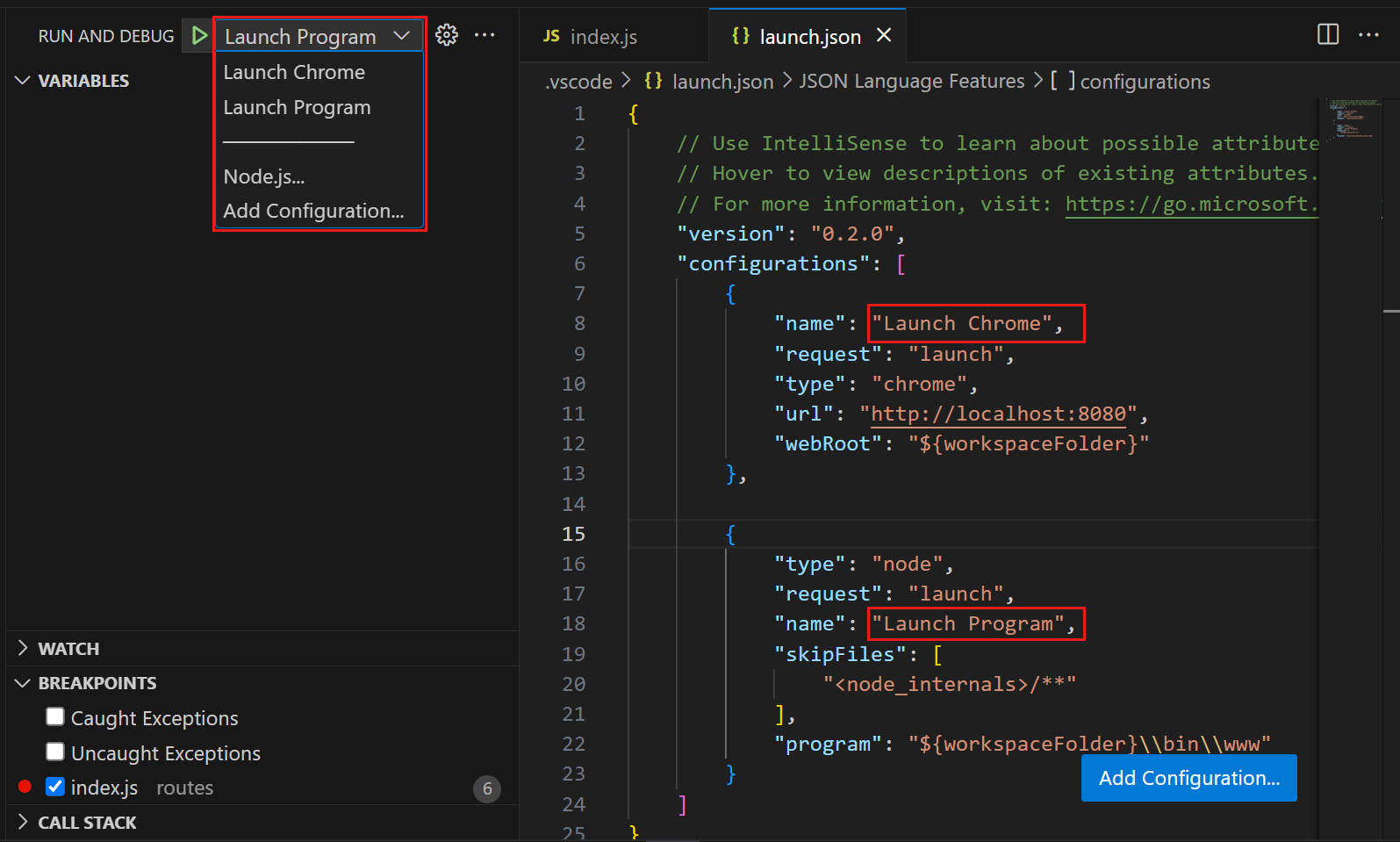 Run-and-Debug-panel